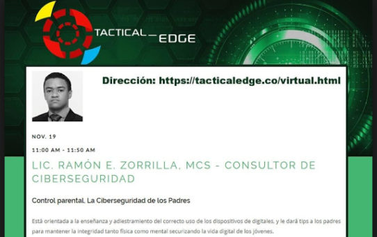 Charla: Control Parental, la Ciberseguridad de los Padres, Semana de Ciberseguridad Tactical Edge